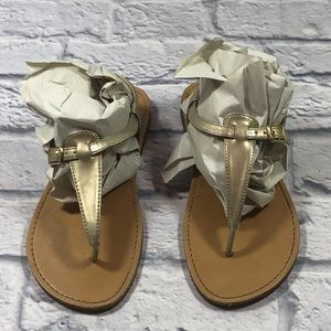 Girl Xhilaration Gold Thong Sandal
